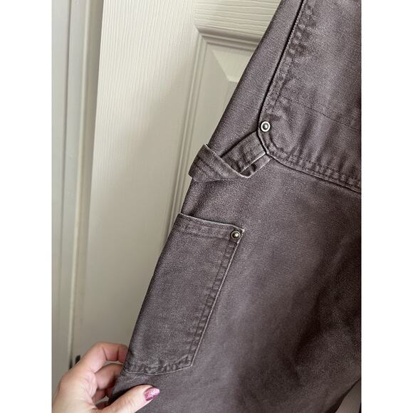 CARHARTT Loose Straight Washed Duck Double-Front Dungaree Cargo Jeans 28x32 - Picture 8 of 13